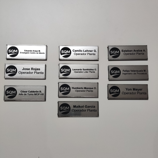 Placa de Identificación para Cascos