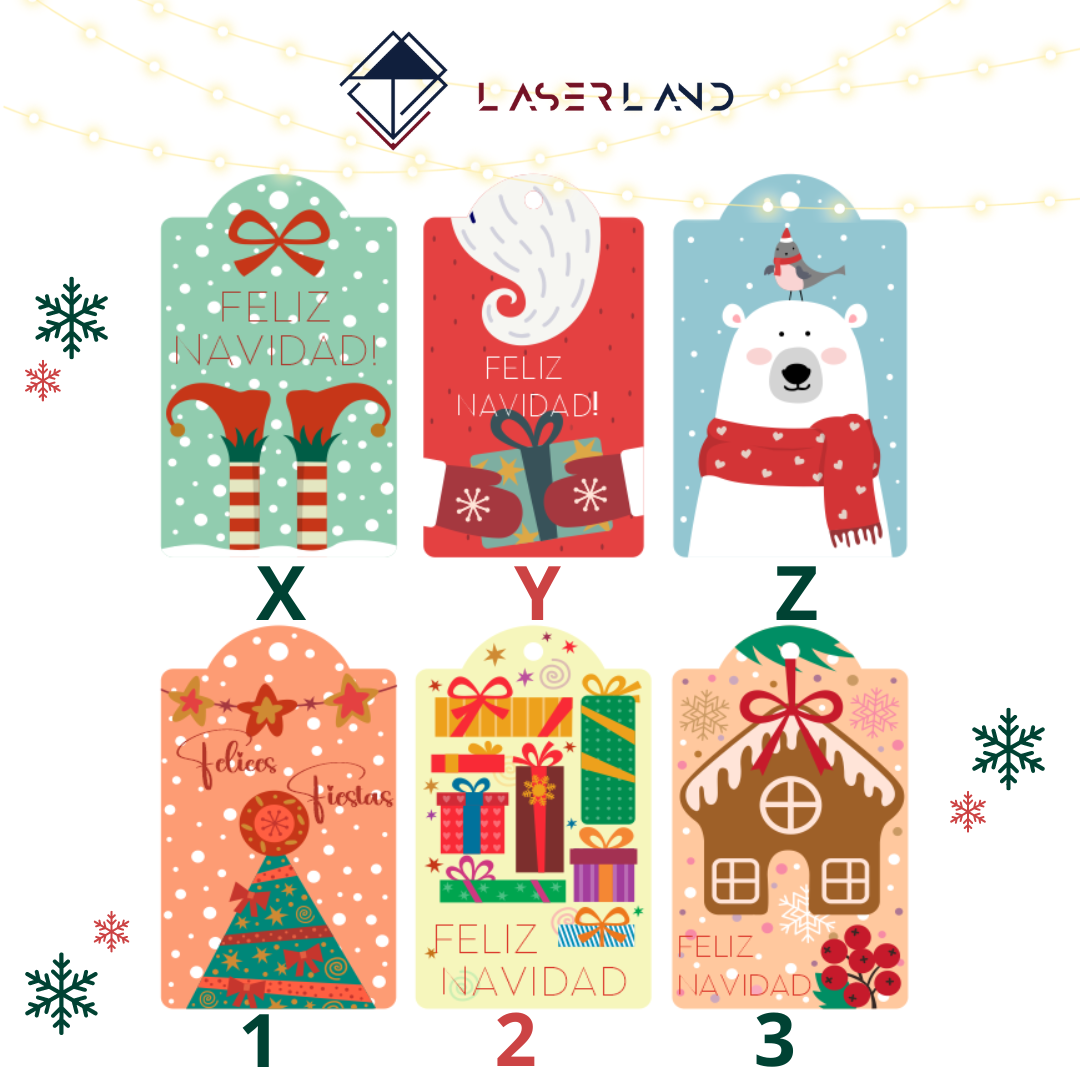Tags navideños en papelería