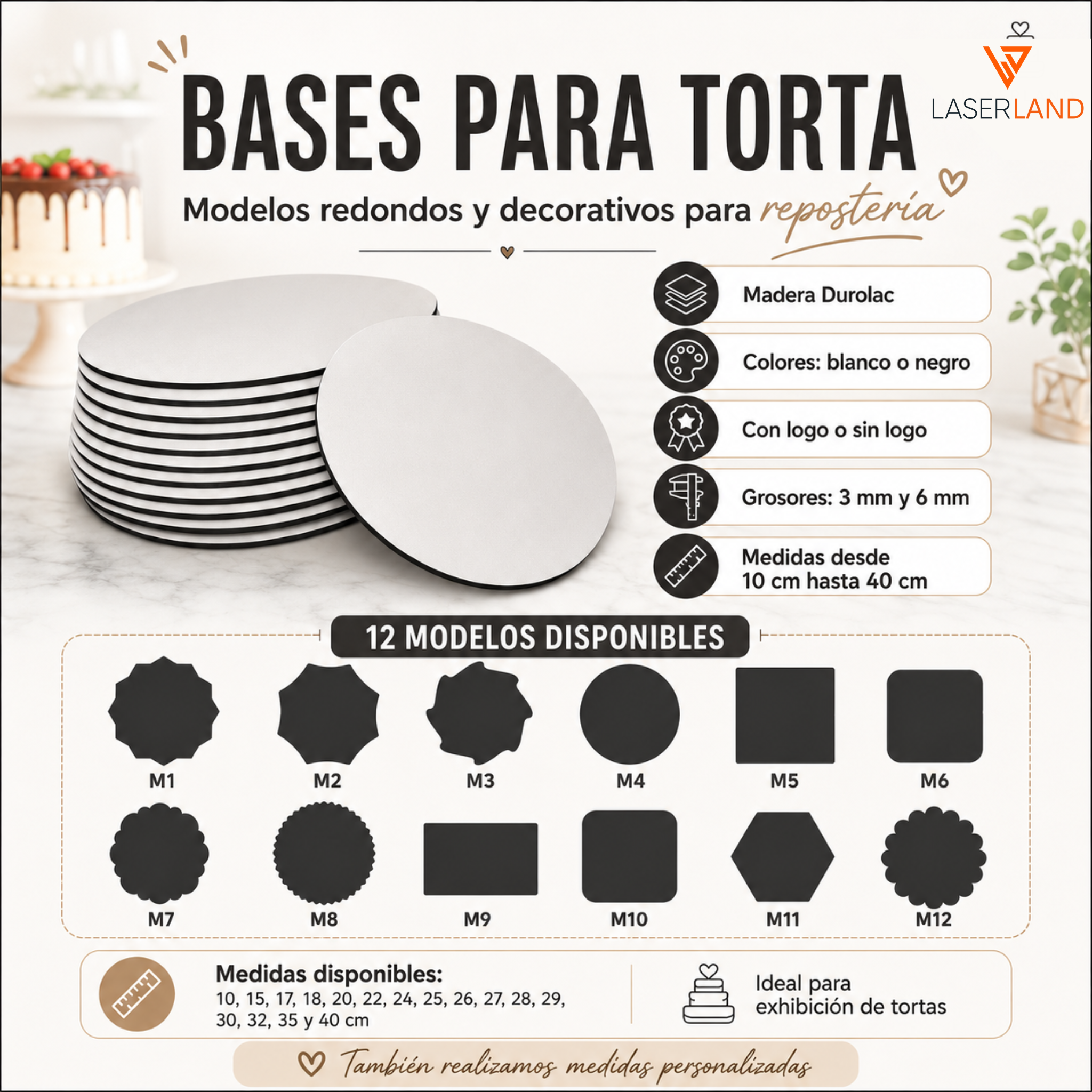 Bases para tortas