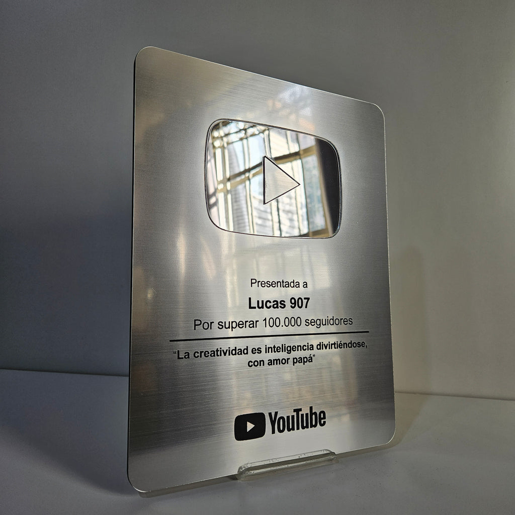 Placa YouTuber Personalizada