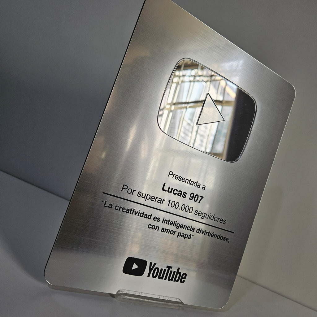 Placa YouTuber Personalizada