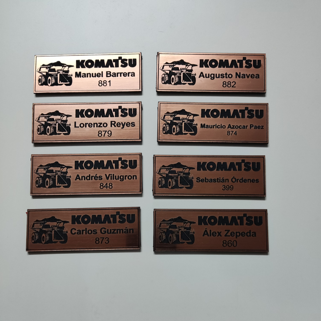Placa de Identificación para Cascos