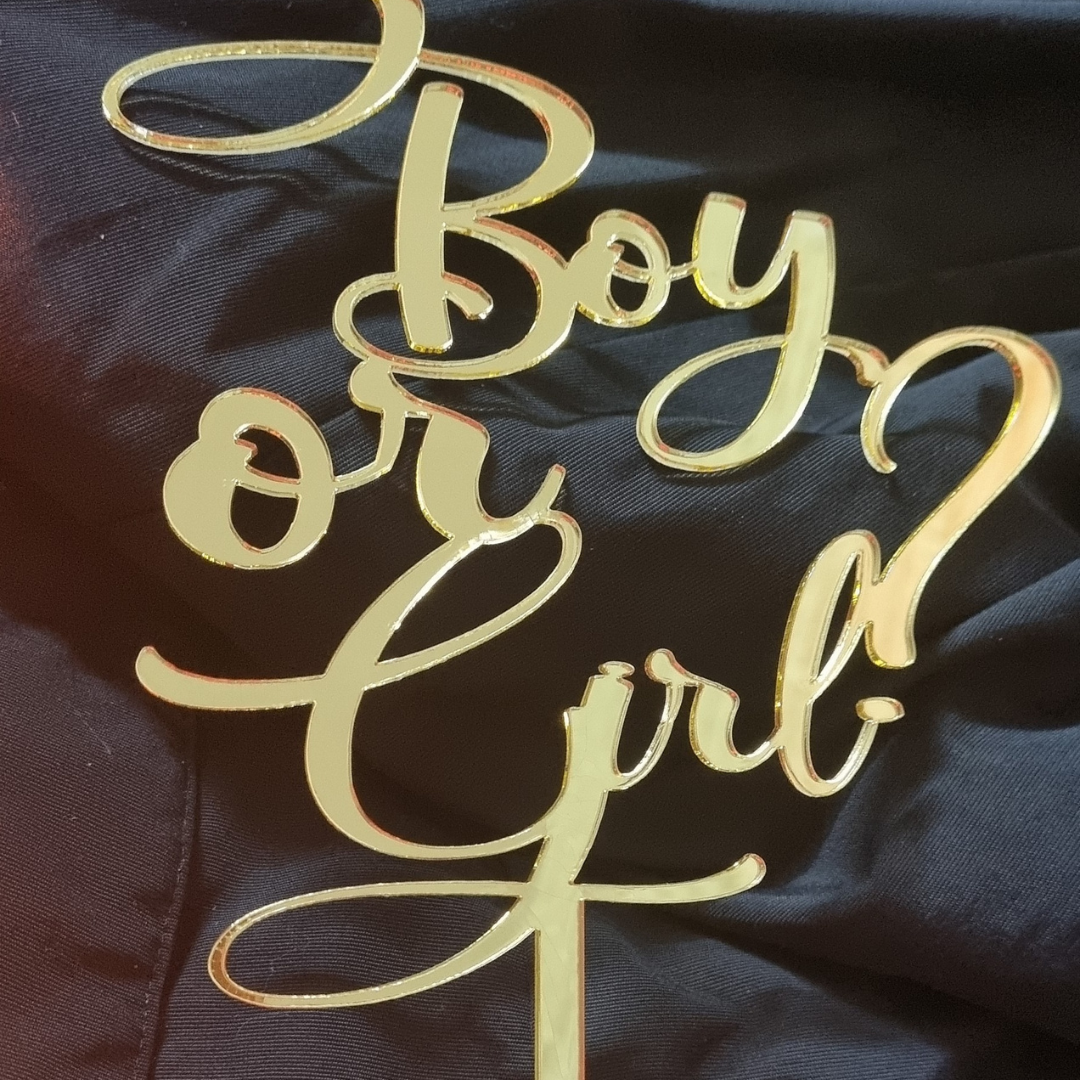 Topper Boy or Girl Acrílico espejado