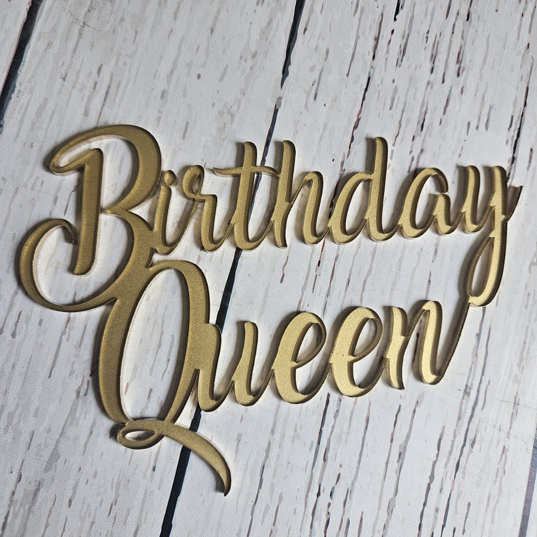 Topper frontal birthday queen