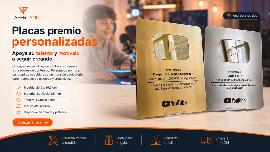 Placa YouTube Personalizada