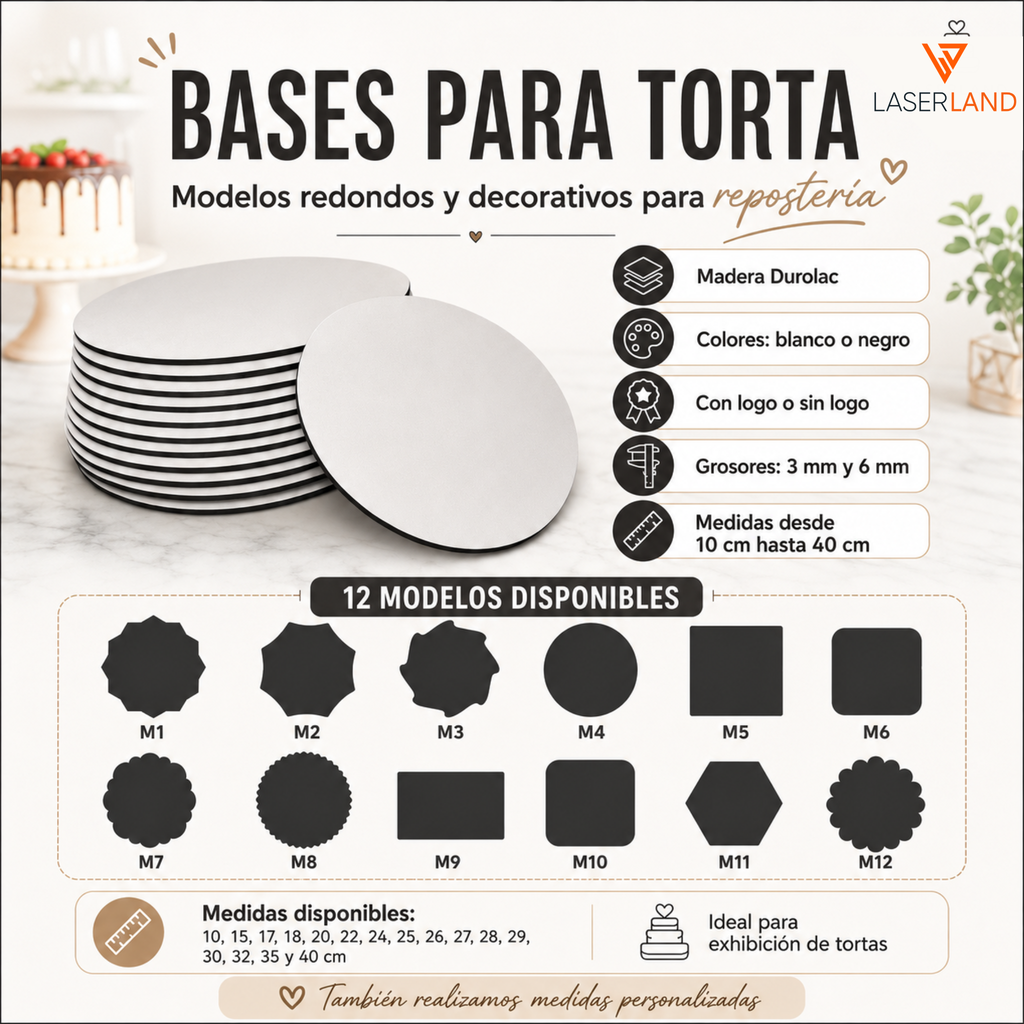 Bases para Torta
