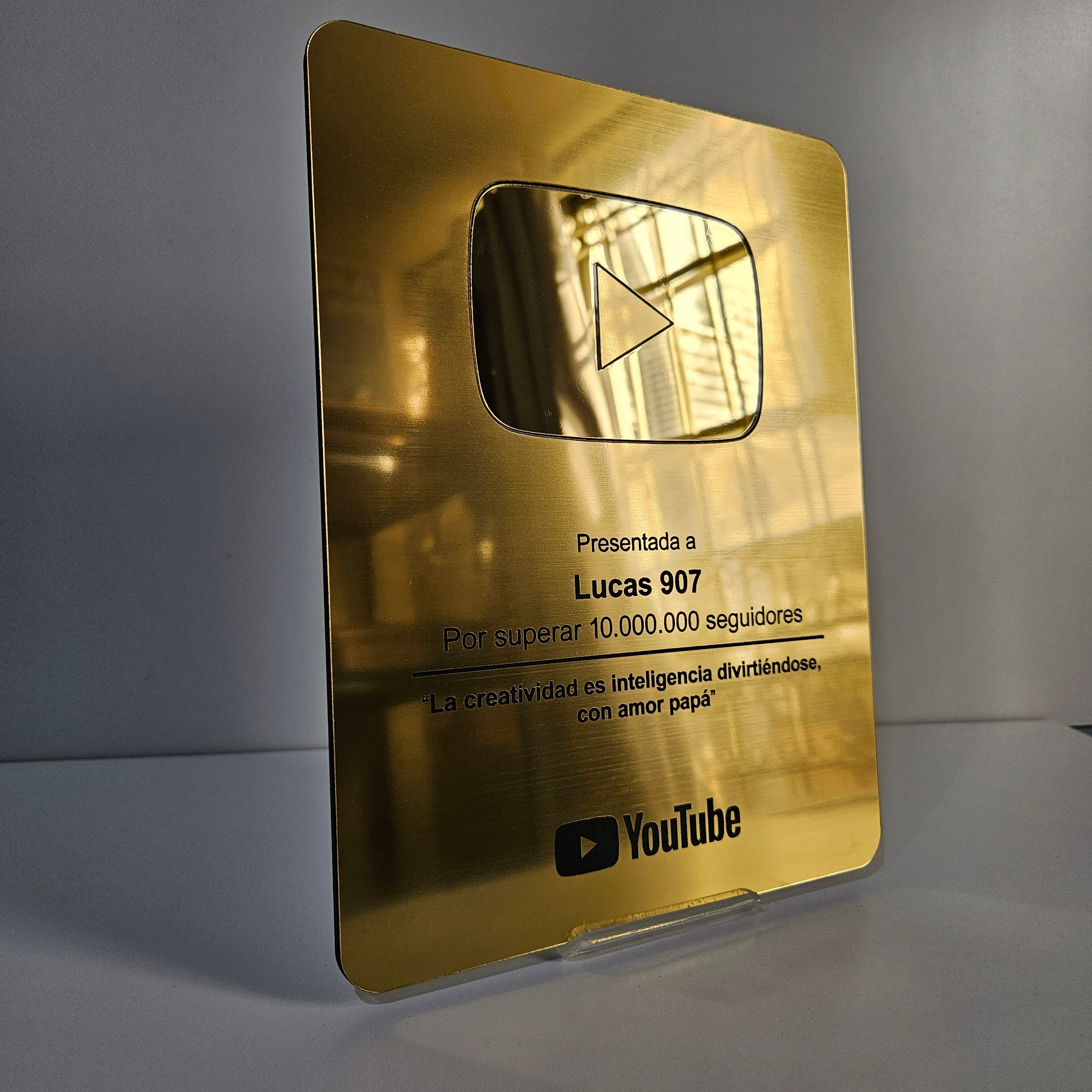 Placa YouTuber Personalizada