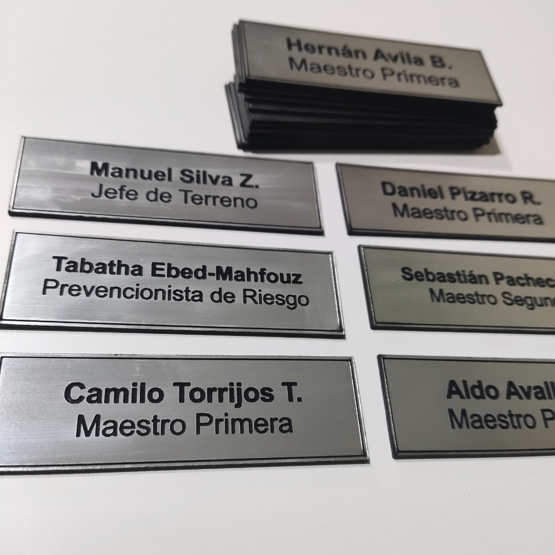 Placas de indentificación en Lamicoid